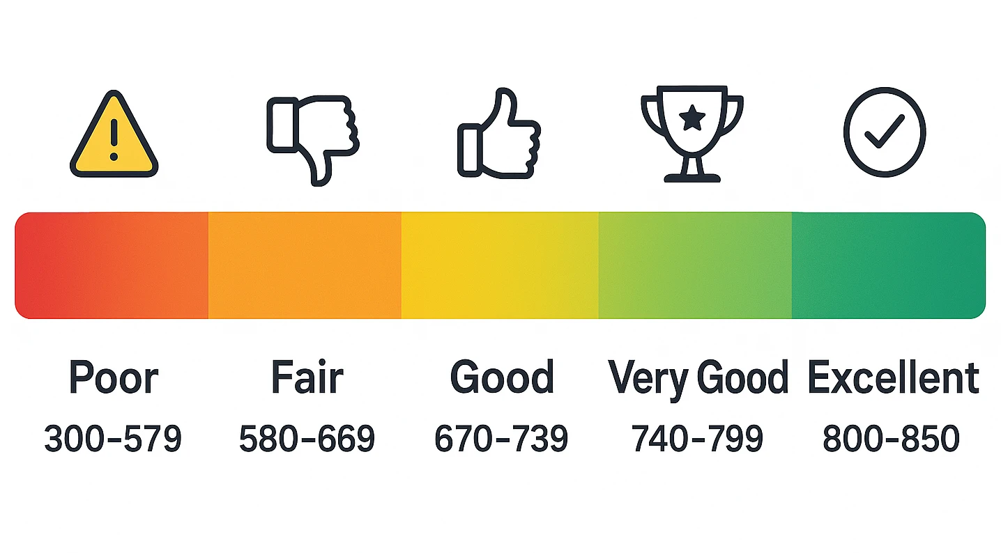 FICO credit score ranges for debt consolidation loans