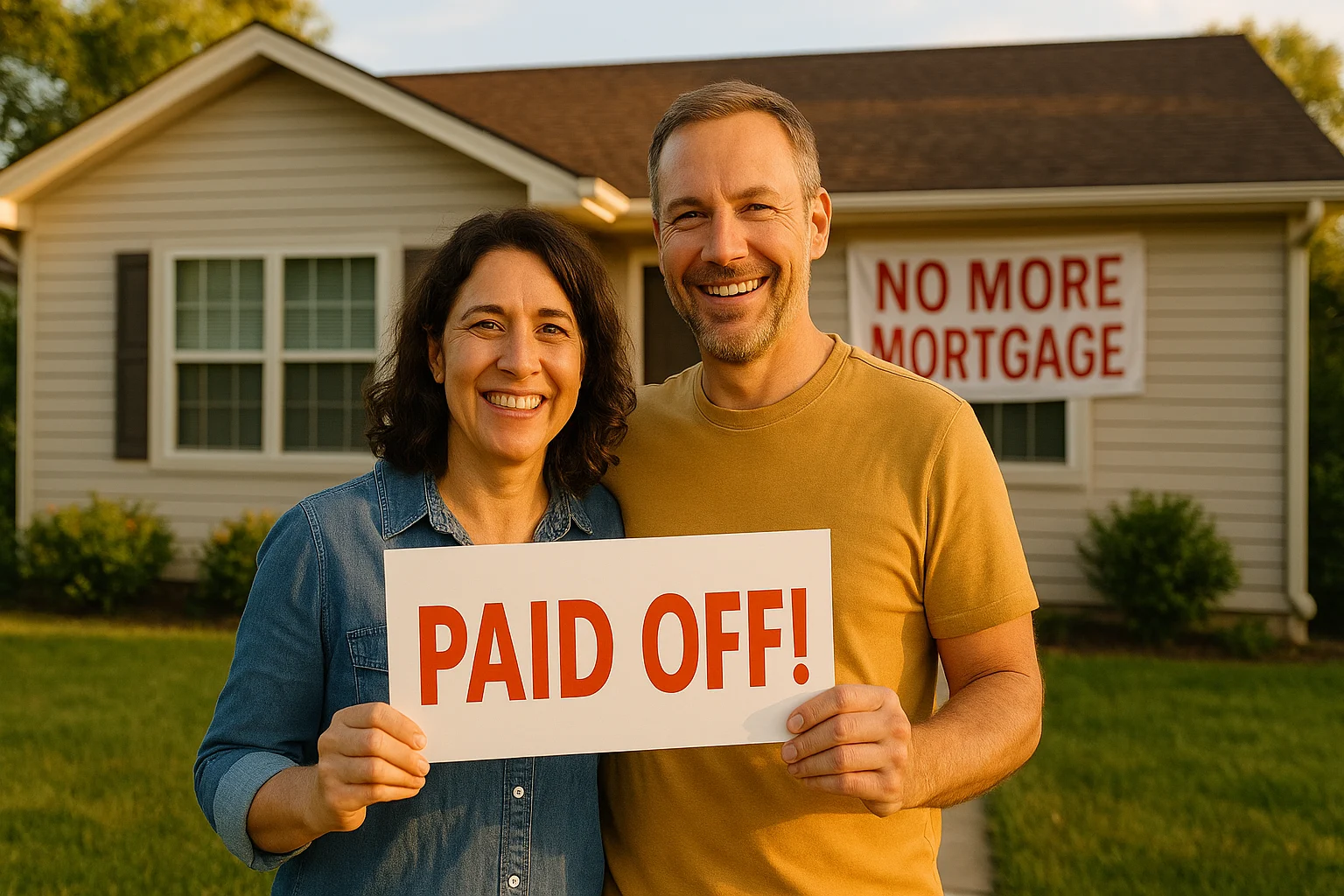 Homeowner celebrating mortgage payoff