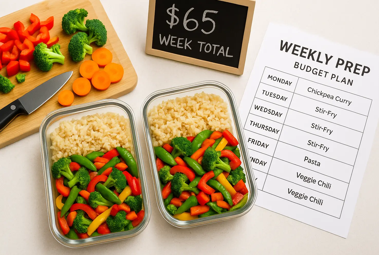 Meal prep ideas for grocery shopping on a budget for two