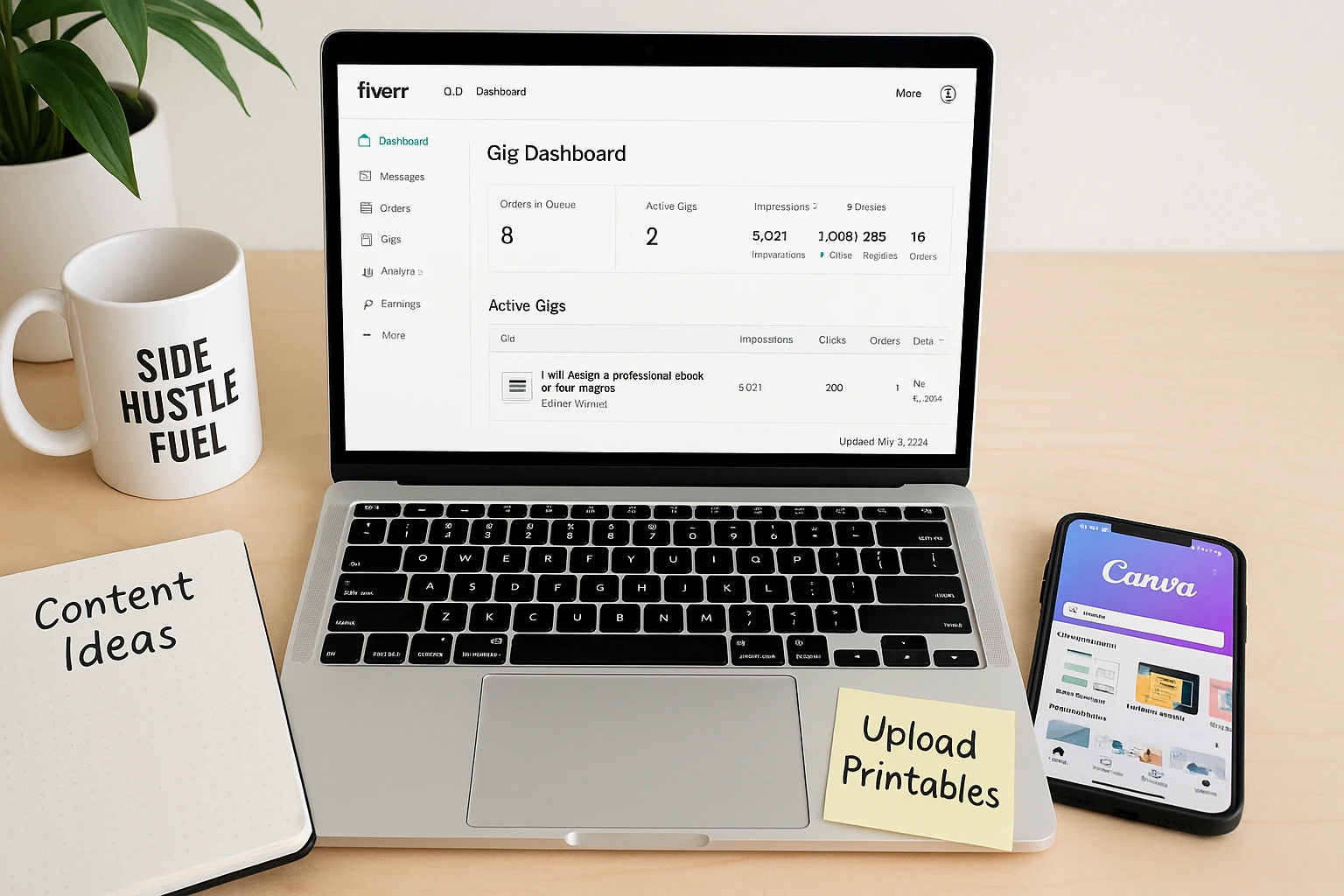 Digital side hustles for frugal living