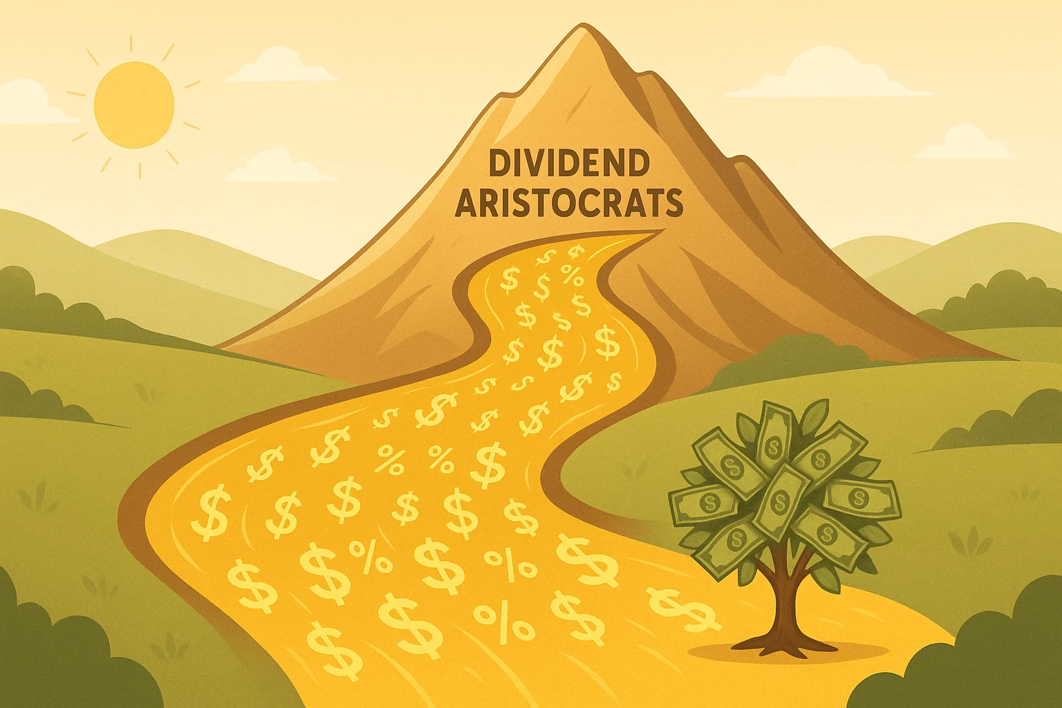 Passive income stream from dividend aristocrats funds