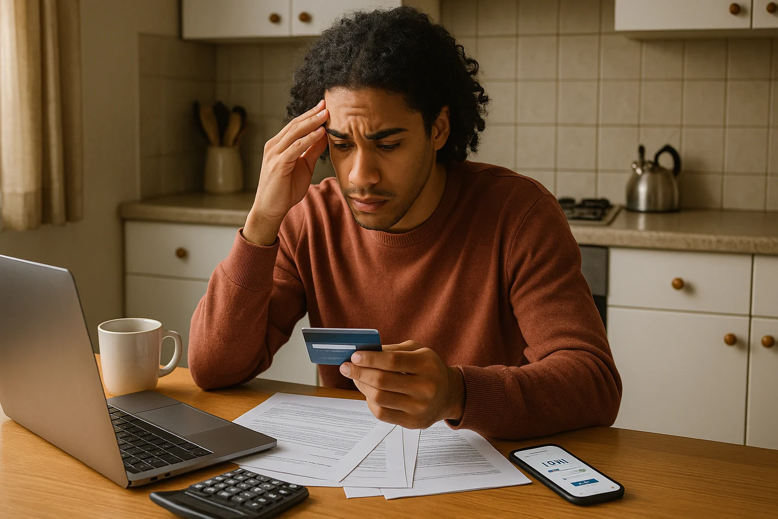 Person managing finances with a balance transfer credit card 600 credit score