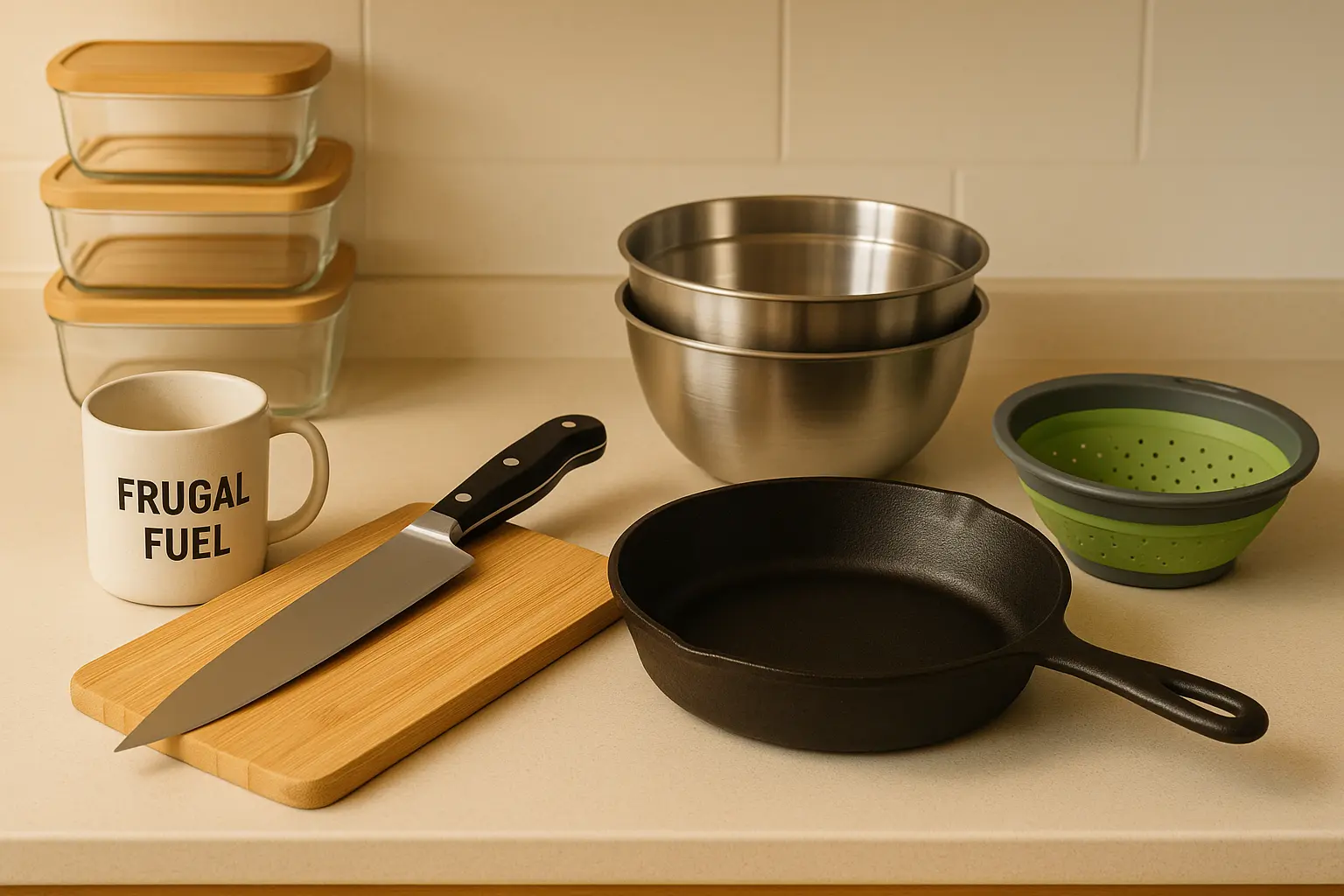 Minimalist tool kit for kitchen essentials