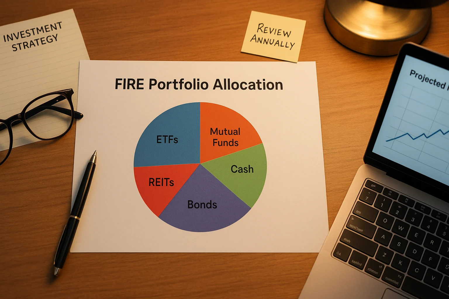 Investment portfolio chart for financial independence 4 rule