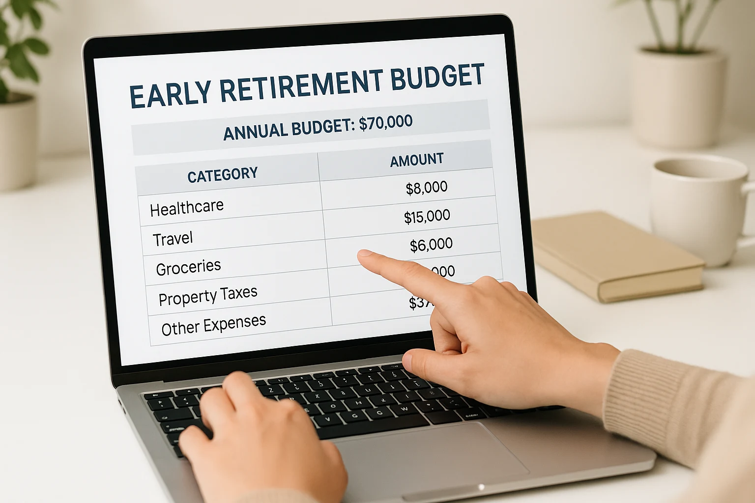 A realistic monthly budget that supports a sustainable early-retirement lifestyle