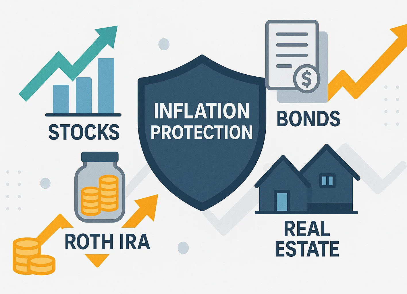 Illustration of investments that help protect purchasing power