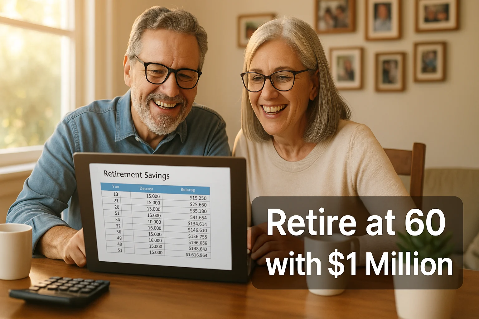 Happy coupleplanning how to retire at 60 with 1 million dollars