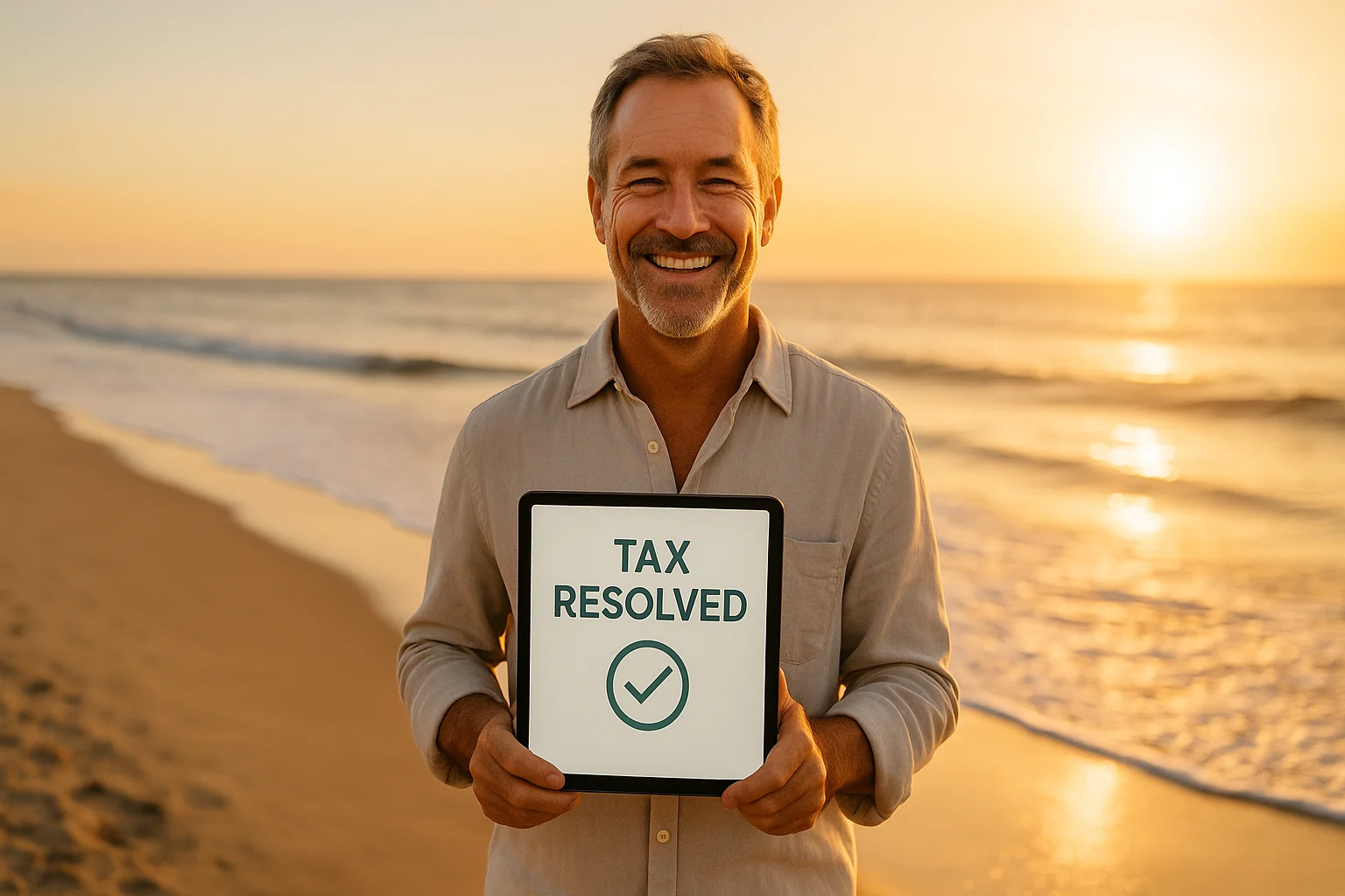 FIRE retiree enjoying financial freedom after resolving tax issues