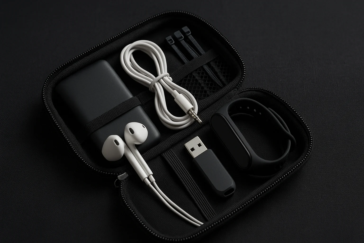 Portable frugal tech gadgets like power banks and fitness trackers